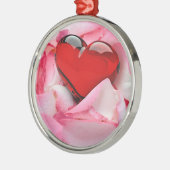 Rose Silbernes Ornament (Links)