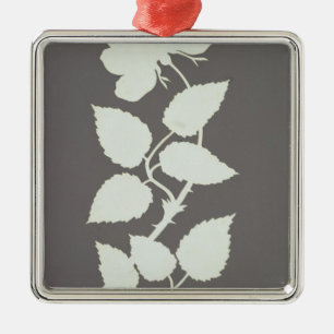 Rose Silbernes Ornament