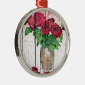 Rose Silbernes Ornament (Rechts)