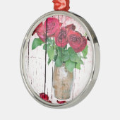 Rose Silbernes Ornament (Links)