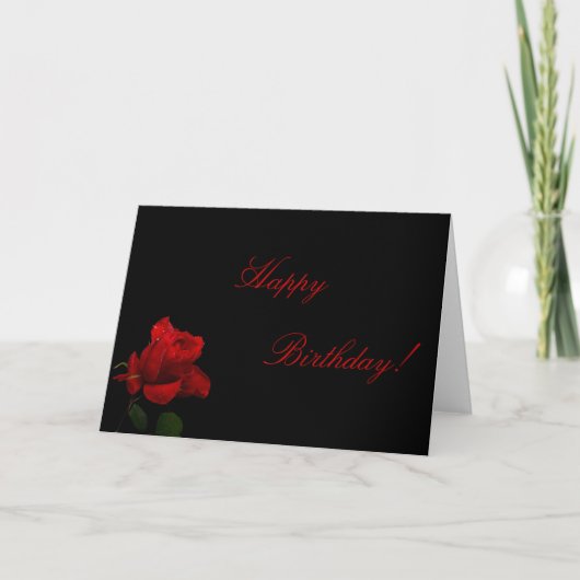 Rose sind am Geburtstag rot Karte (Vorderseite)