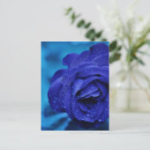 Rose sind blau postkarte (Stehend Vorderseite)