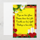 Rose sind die Blume der Liebe Einladung (Vorne/Hinten)