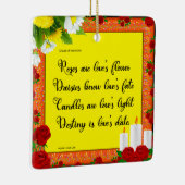 Rose sind die Blume der Liebe Keramikornament (Rechts)