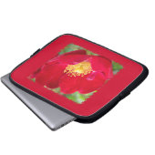 Rose sind ein roter Laptop-Sieb Laptopschutzhülle (Vorne Knopf)