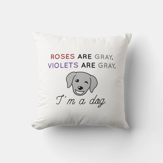 Rose sind grau kissen (Vorderseite)