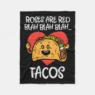 Rose sind Red Blah Tacos Fun Valentine Day Food Fleecedecke