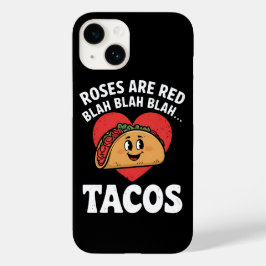 Rose sind Red Blah Tacos Funny Valentine Day Case-Mate iPhone 14 Hülle