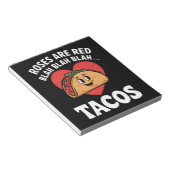 Rose sind Red Blah Tacos Funny Valentine Day Notizblock (angewinkelt)