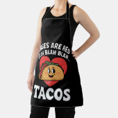 Rose sind Red Blah Tacos Funny Valentine Day Schürze (InSitu)