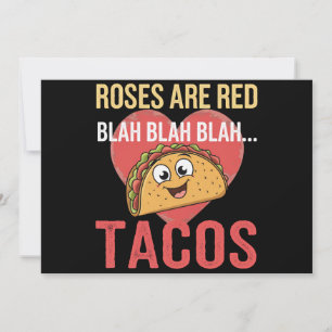 Rose sind Red Blah Tacos Valentinstag Food Lover Einladung