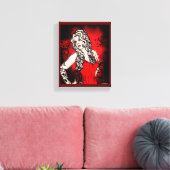 Rose sind Red Goth Wrapped Canvas Leinwanddruck (Insitu (Wohnzimmer))