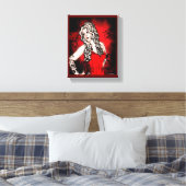 Rose sind Red Goth Wrapped Canvas Leinwanddruck (Insitu (Schlafzimmer))
