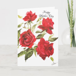 Rose sind Red Mother Day Card Karte