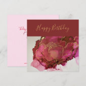 Rose sind Red Note Card Dankeskarte (Vorne/Hinten)