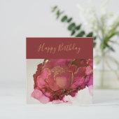 Rose sind Red Note Card Dankeskarte (Stehend Vorderseite)