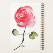 Rose sind Red Spiral Notebook (5.5x8.5) Notizblock (Rückseite)
