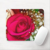 Rose sind rosa Fuschia Künstlerisch und einzigarti Mousepad (Mit Mouse)
