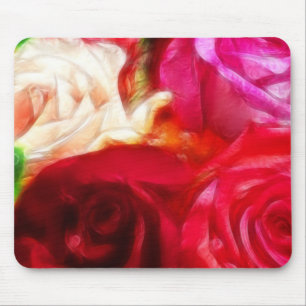 Rose sind rosa pfirsichrot und einzigartig mousepad