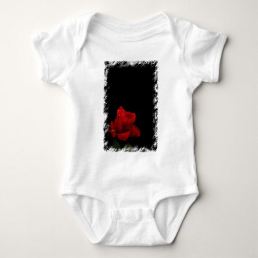 Rose sind rot baby strampler (Vorderseite)