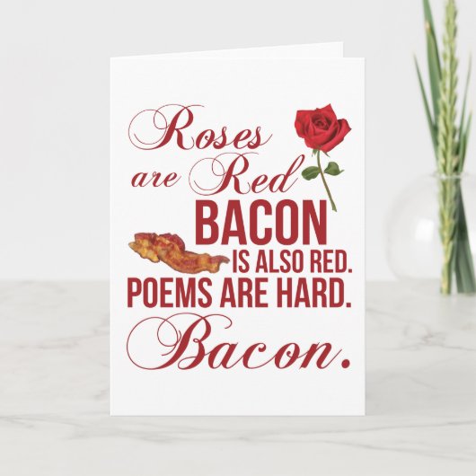 Rose sind rot, Bacon. Karte (Vorderseite)