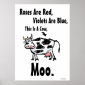 Rose sind rot - das ist ein kuhfreundliches Poster (Vorne)