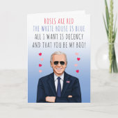 Rose sind rot Das Weiße Haus ist blau Valentine Karte (Vorderseite)