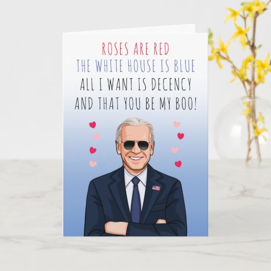 Rose sind rot Das Weiße Haus ist blau Valentine Karte (Gelbe Blume)