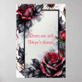 Rose sind rot, Hope's Thread - Mit Monogramm | Poster (Vorne)