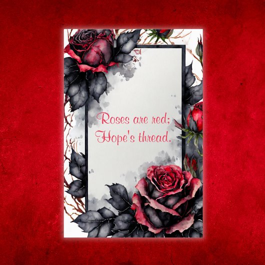 Rose sind rot, Hope's Thread - Mit Monogramm | Poster