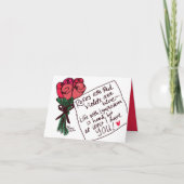 "Rose sind rot…" Karte (Vorderseite)