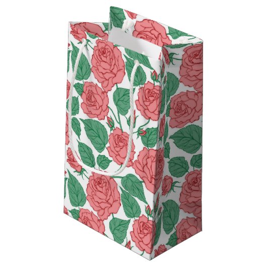 Rose sind rot kleine geschenktüte (Rückseite Schrägansicht)
