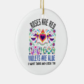 Rose sind rot mit niedlicher gemusterter mexikanis keramik ornament (Rechts)