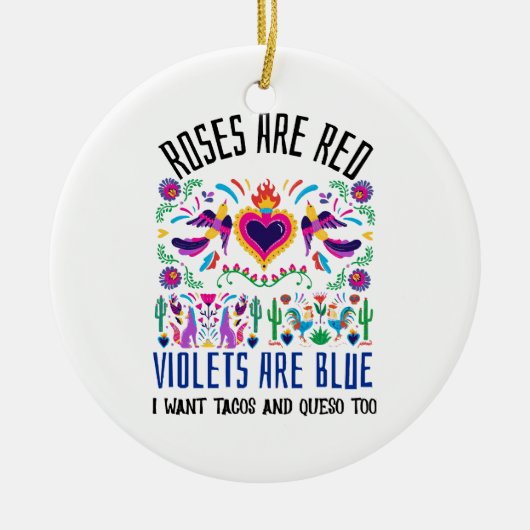 Rose sind rot mit niedlicher gemusterter mexikanis keramik ornament (Vorne)