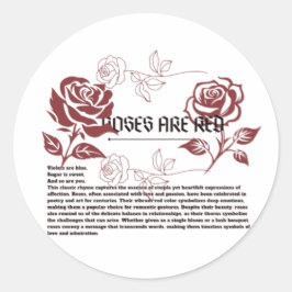 Rose sind rot runder aufkleber