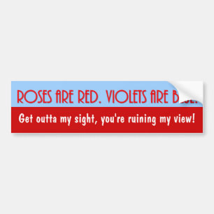 Rose sind rot-violett-blau-03 autoaufkleber
