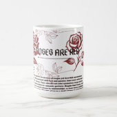 Rose sind rote Ästhetik Kaffeetasse (Mittel)
