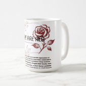Rose sind rote Ästhetik Kaffeetasse (VorderseiteRechts)