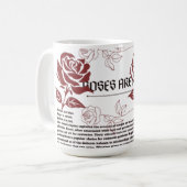 Rose sind rote Ästhetik Kaffeetasse (Vorderseite Links)