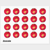 Rose sind rote Aufkleber (Blatt)