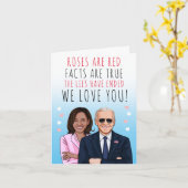 Rose sind Rote Fakten sind Wahre Valentine Karte (Gelbe Blume)