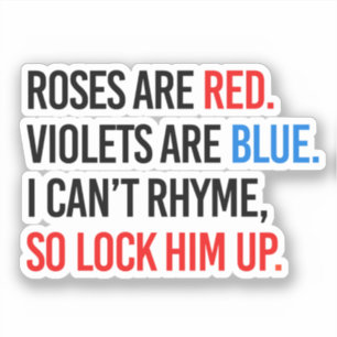 Rose sind rote Violetten sind blau. Aufkleber