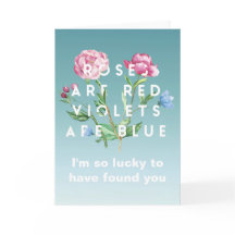 Rose sind rote Violetten sind blau | Grußkarte