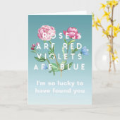 Rose sind rote Violetten sind blau | Grußkarte Karte (Gelbe Blume)