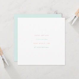 Rose sind rote Violetten sind blau Karte