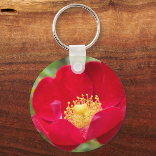 Rose sind roter Schlüsselanhänger (Vorderseite)