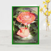 Rose Sister und Ehemann Personalisierten Jahrestag Karte (Gelbe Blume)