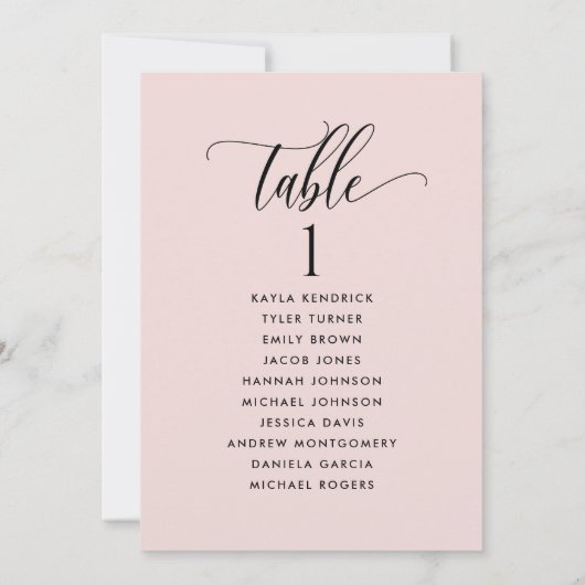 Rose-Sitzplan-Karten mit Gast-Namen (Rückseite)