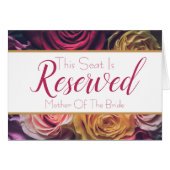 Rose Sitzplatzschild (Vorderseite (Horizontal))