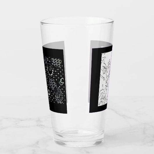 Rose Sketch and Starlight Silkscreen glassware Gla Glas (Links)